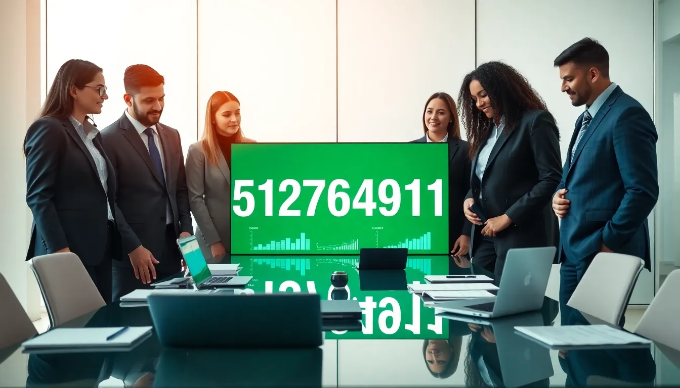 diverse team analyzing data in a modern office setting.